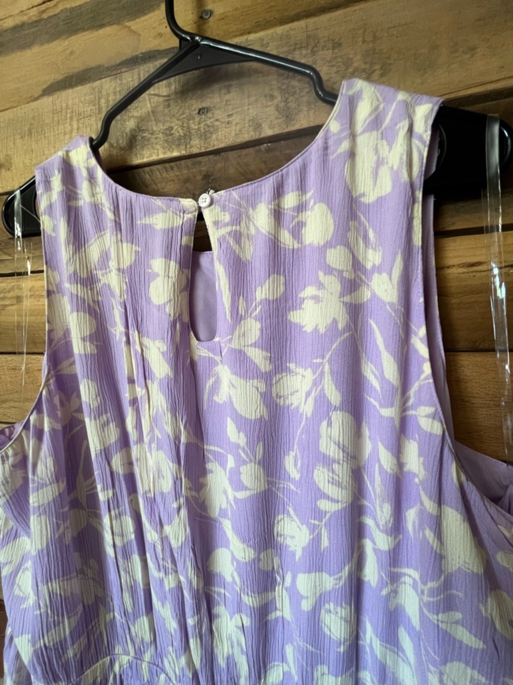 Lane Bryant Crew Neck Fit And Flare Lavender And Cream Floral Dress - Picture 11 of 12